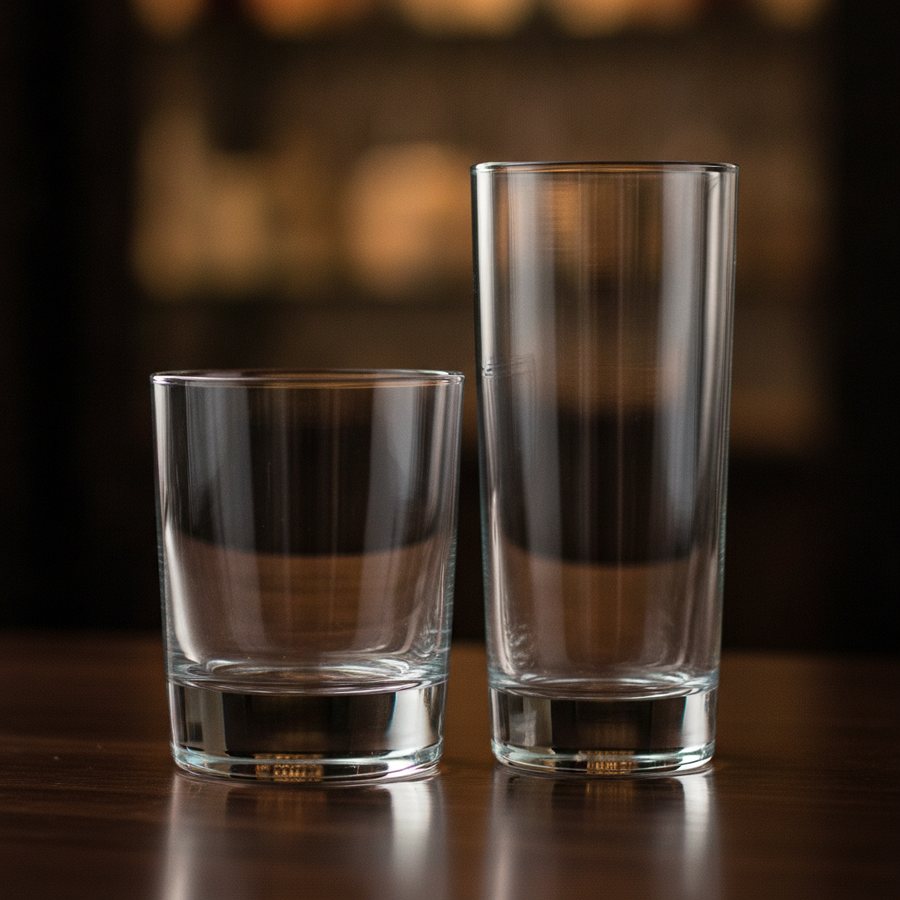 Rocks + highball glasses