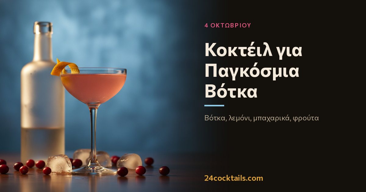 Τα 10 καλύτερα κοκτέιλ για την Παγκόσμια Ημέρα Βότκας