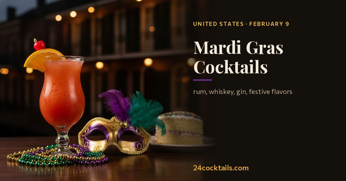 Top 10 Cocktails for Mardi Gras