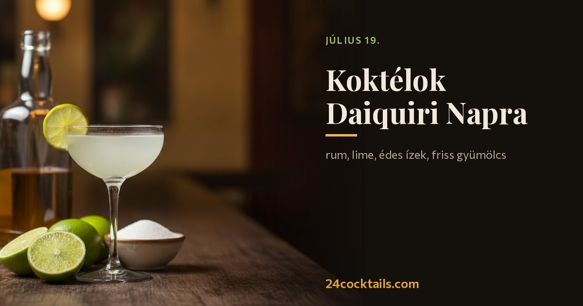 Top 10 koktél a Daiquiri Napra
