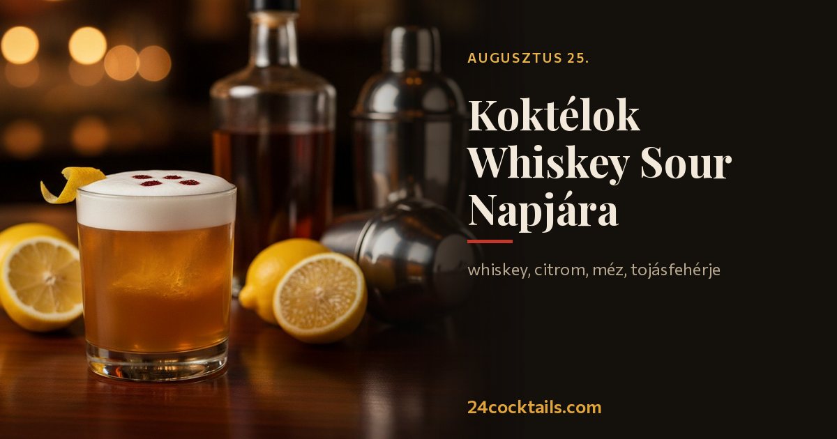 10 koktél a Whiskey Sour Napjára