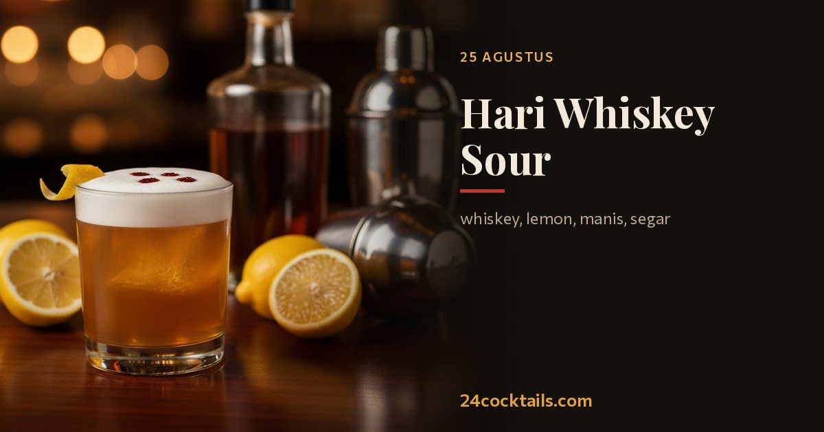 10 Cocktail Terbaik untuk Hari Whiskey Sour