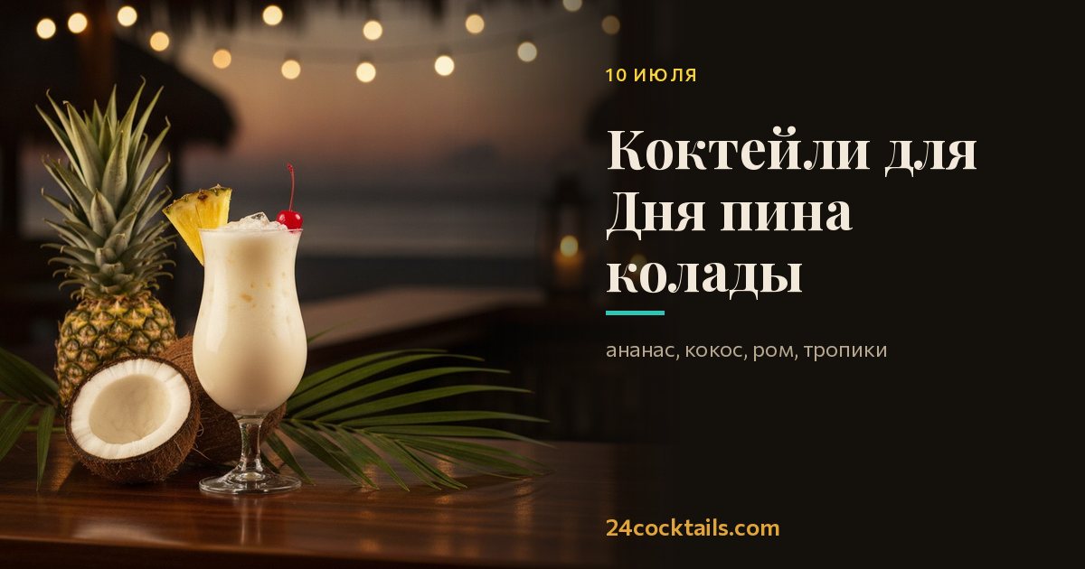 Топ-10 коктейлей для Дня пина колады