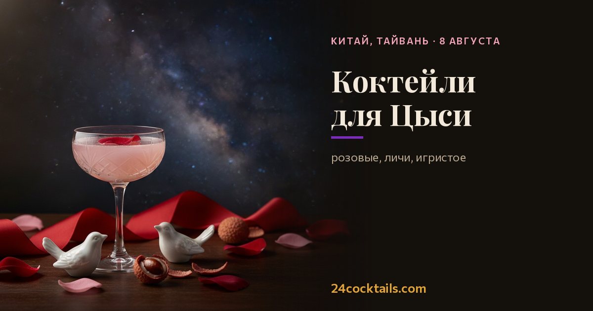 10 коктейлей для Цыси — китайского Дня влюблённых