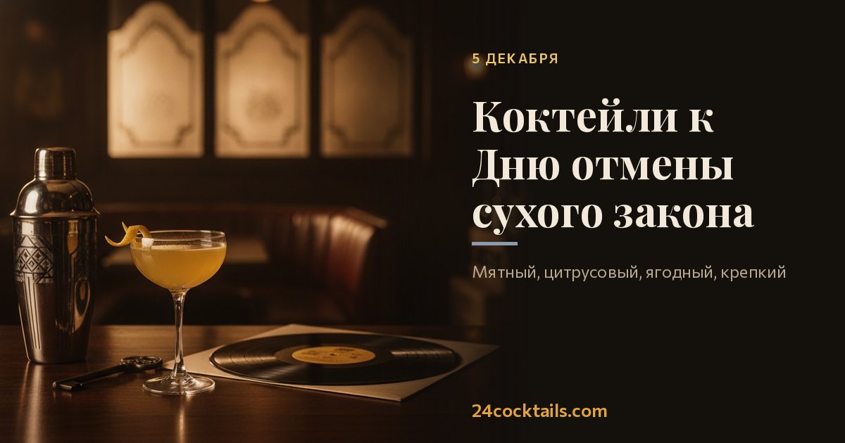 Топ-10 коктейлей к Дню отмены сухого закона