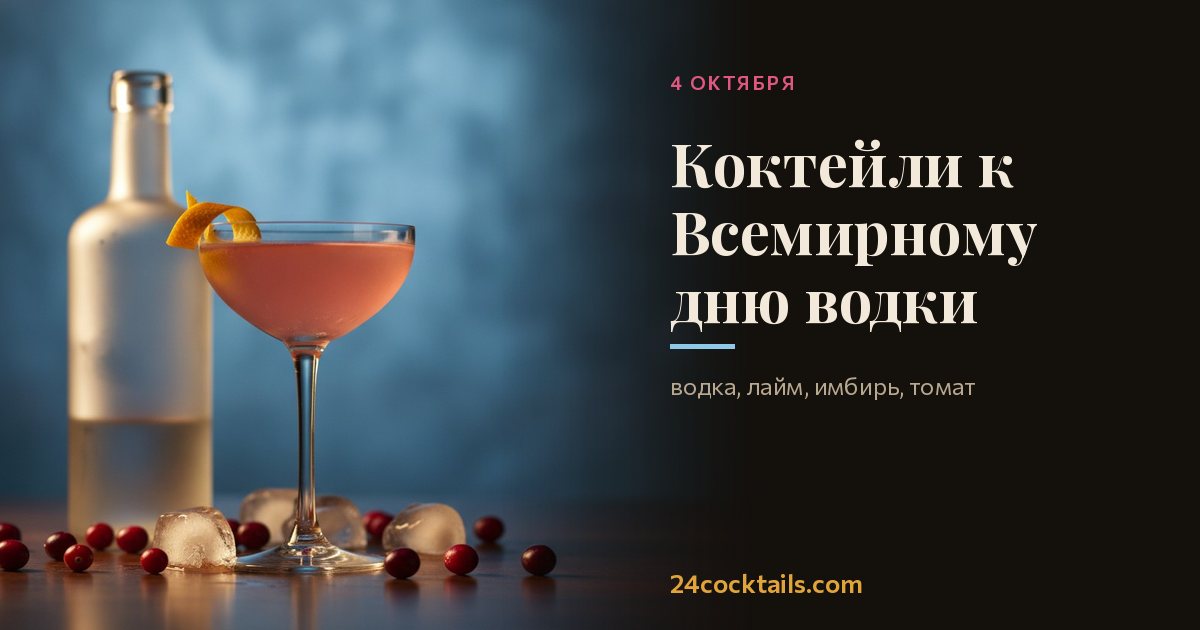 Топ-10 коктейлей для Всемирного дня водки