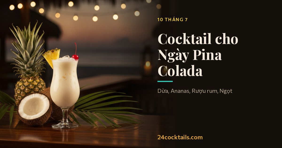 Top 10 cocktail cho Ngày Pina Colada