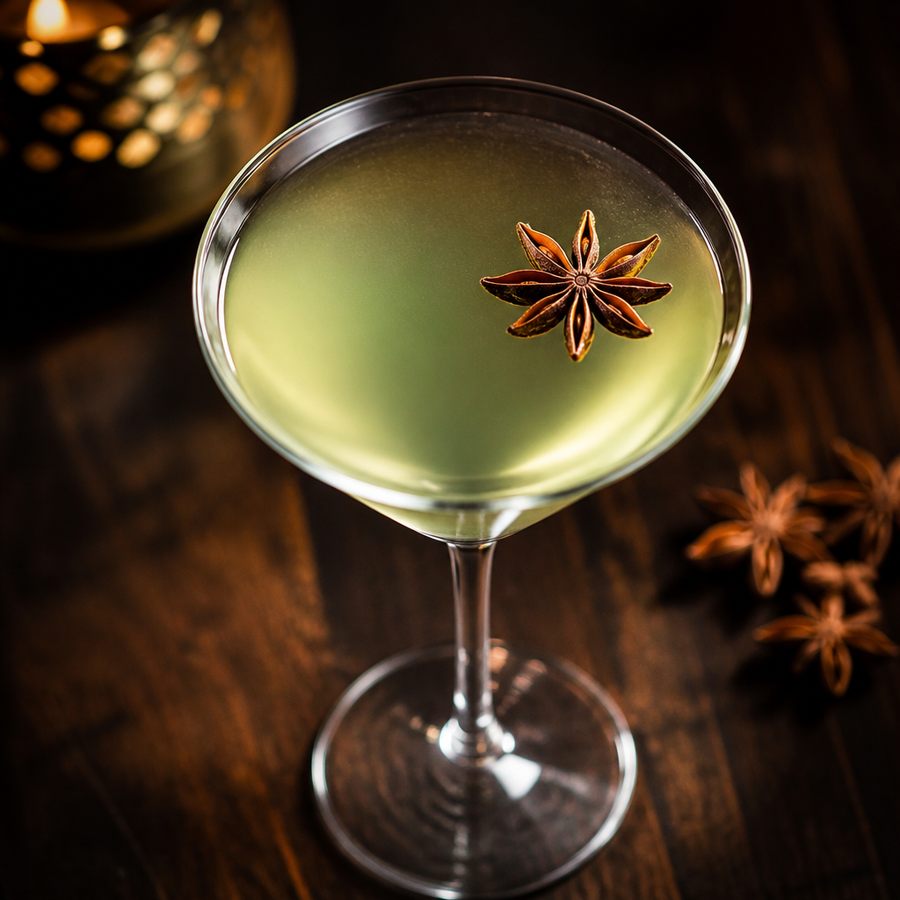 receta del cóctel Absinthe Martini