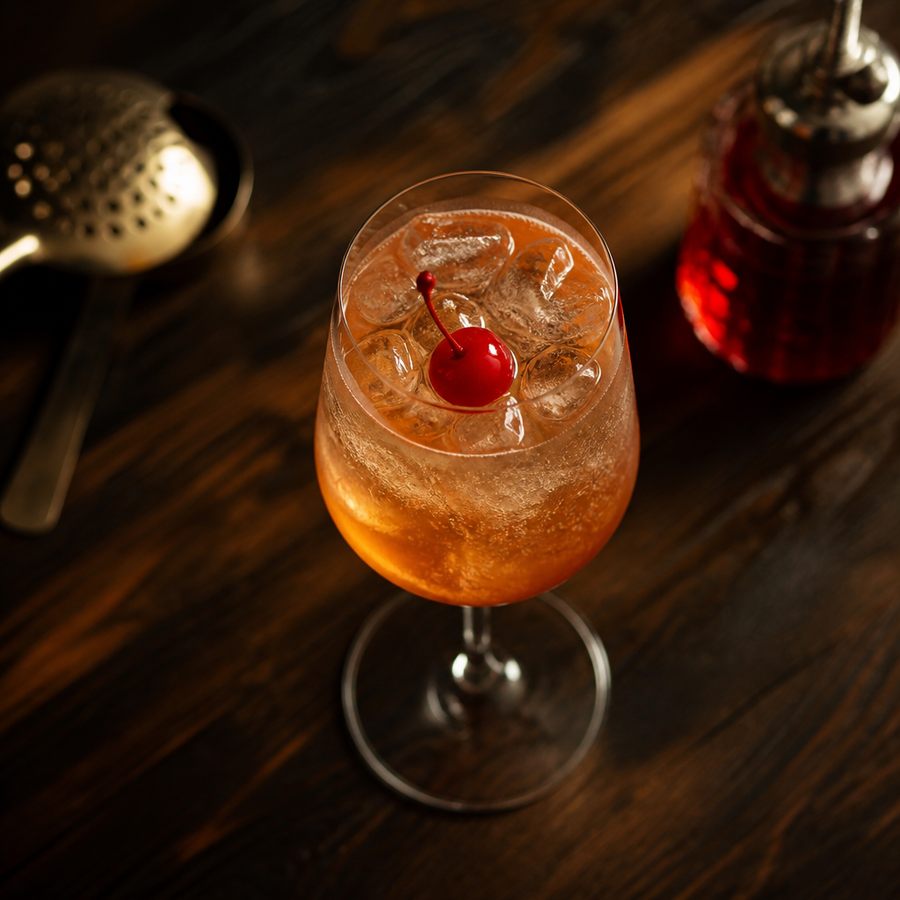 Bakewell Spritz cocktail-resepti