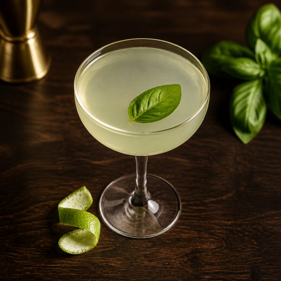 Basil Gimlet συνταγή κοκτέιλ