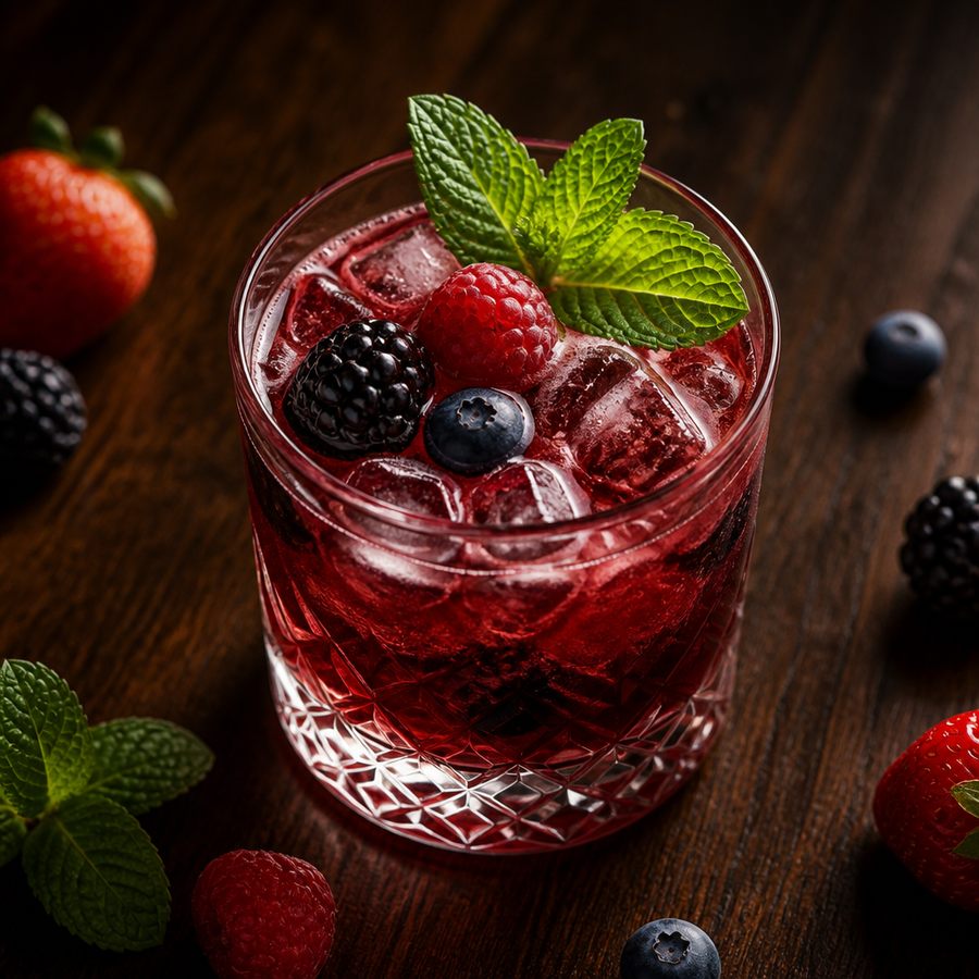 Berry Smash (無酒精) 雞尾酒食譜