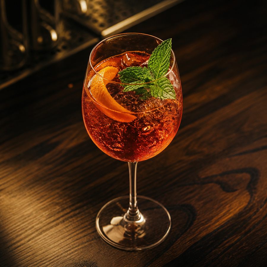 receita do coquetel Bitter Bourbon Spritz