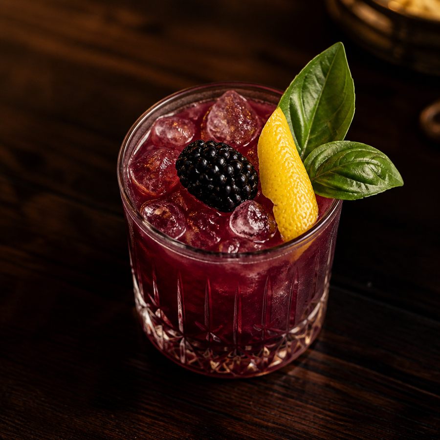 Blackberry Basil Smash สูตรค็อกเทล