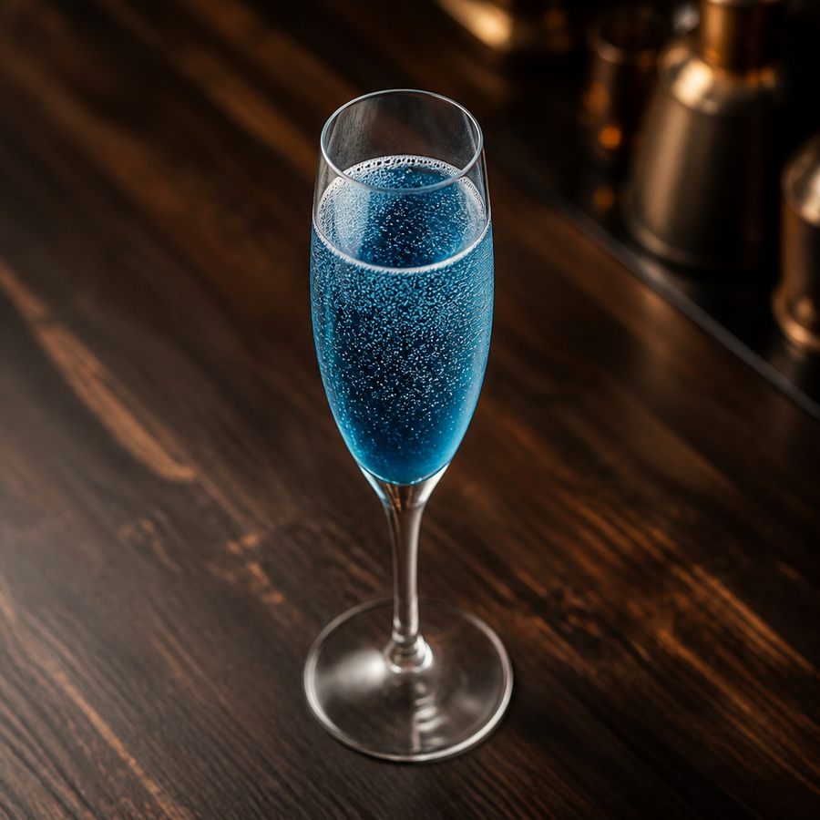 Blue Champagne rețetă de cocktail