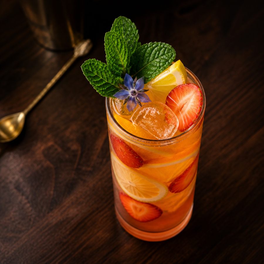Bourbon Fruit Cup (Difford's Cup No.15) สูตรค็อกเทล