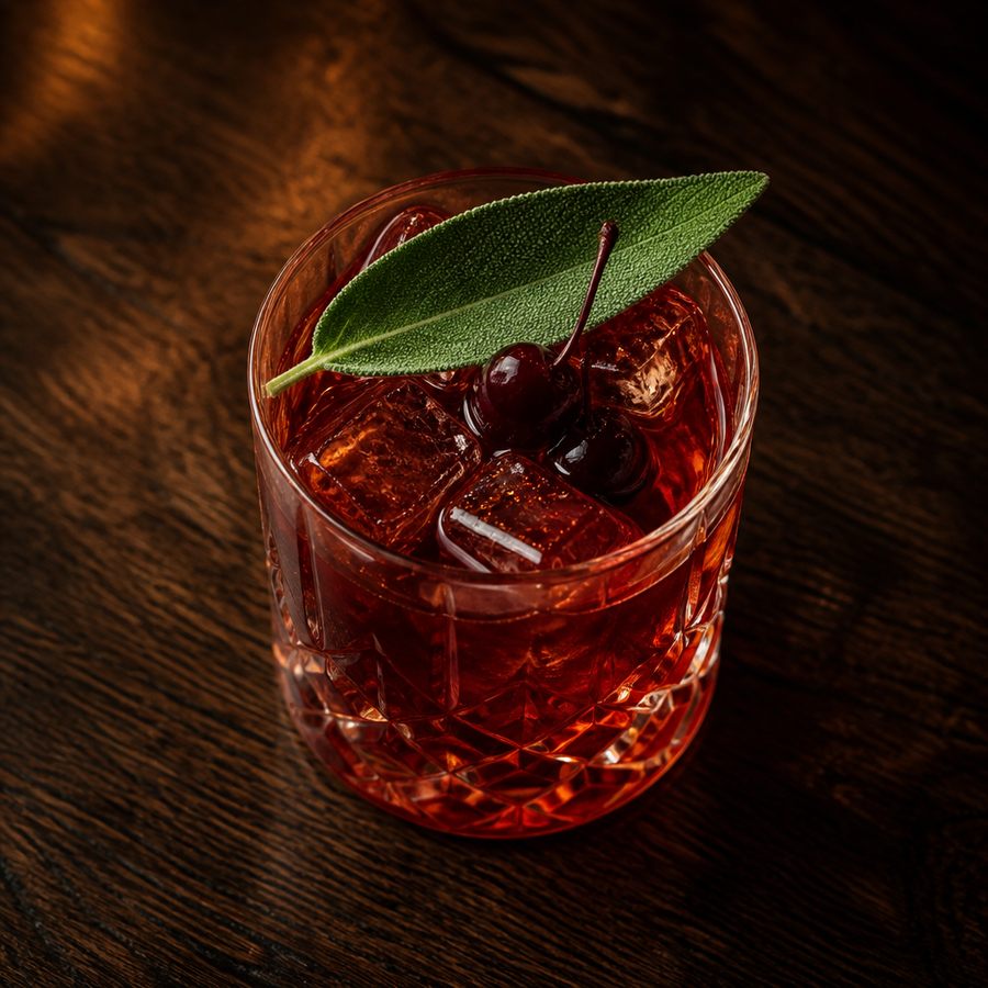 receta del cóctel Brandied cherries