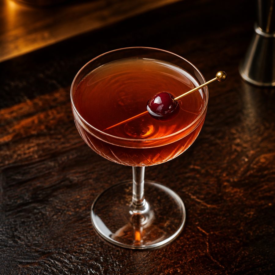 Brandy Manhattan kokteilio receptas