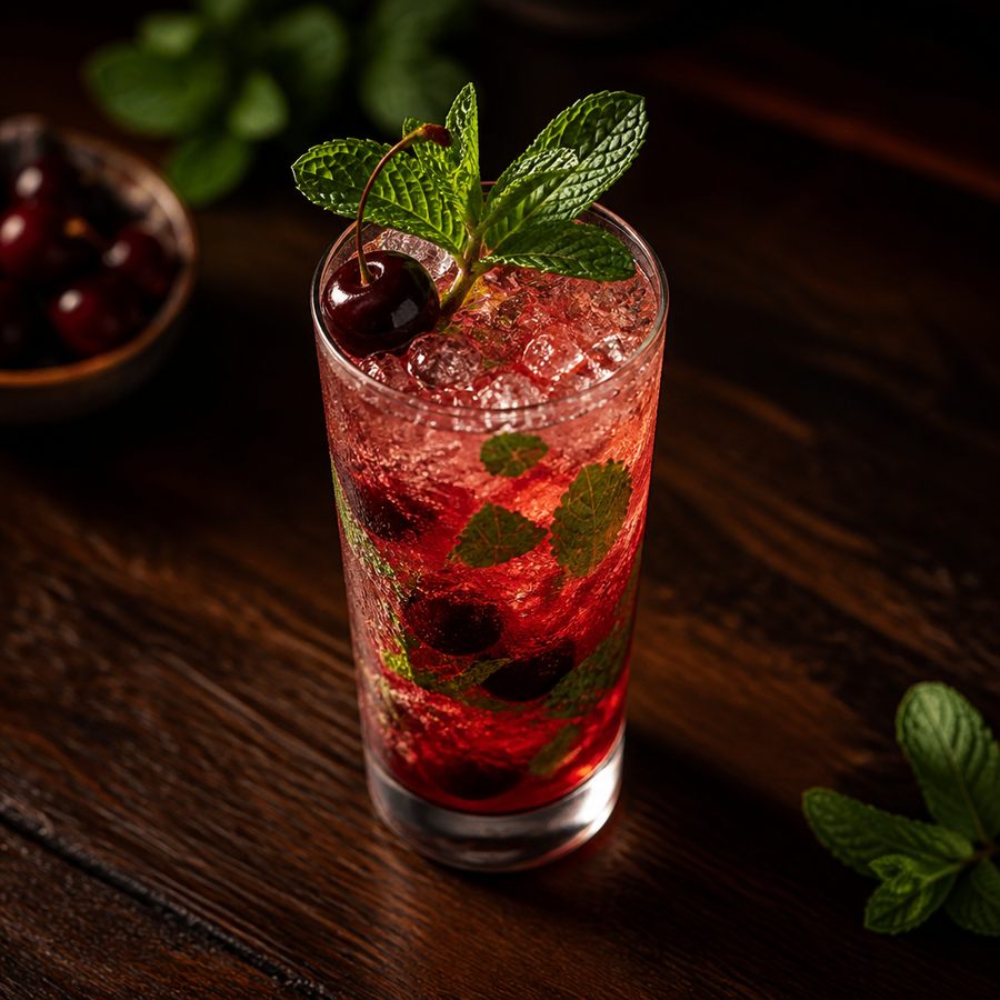 Cherry Mojito rețetă de cocktail