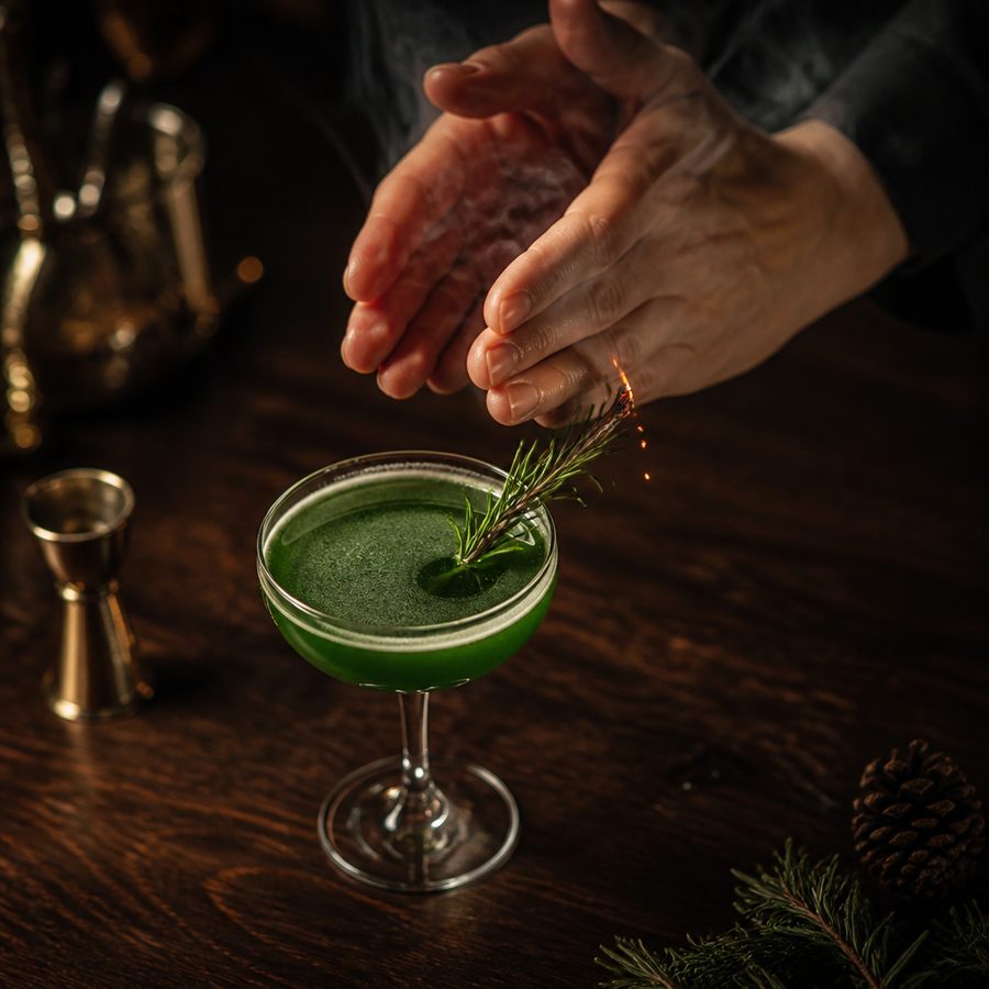 Christmas Tree Martini cocktail opskrift