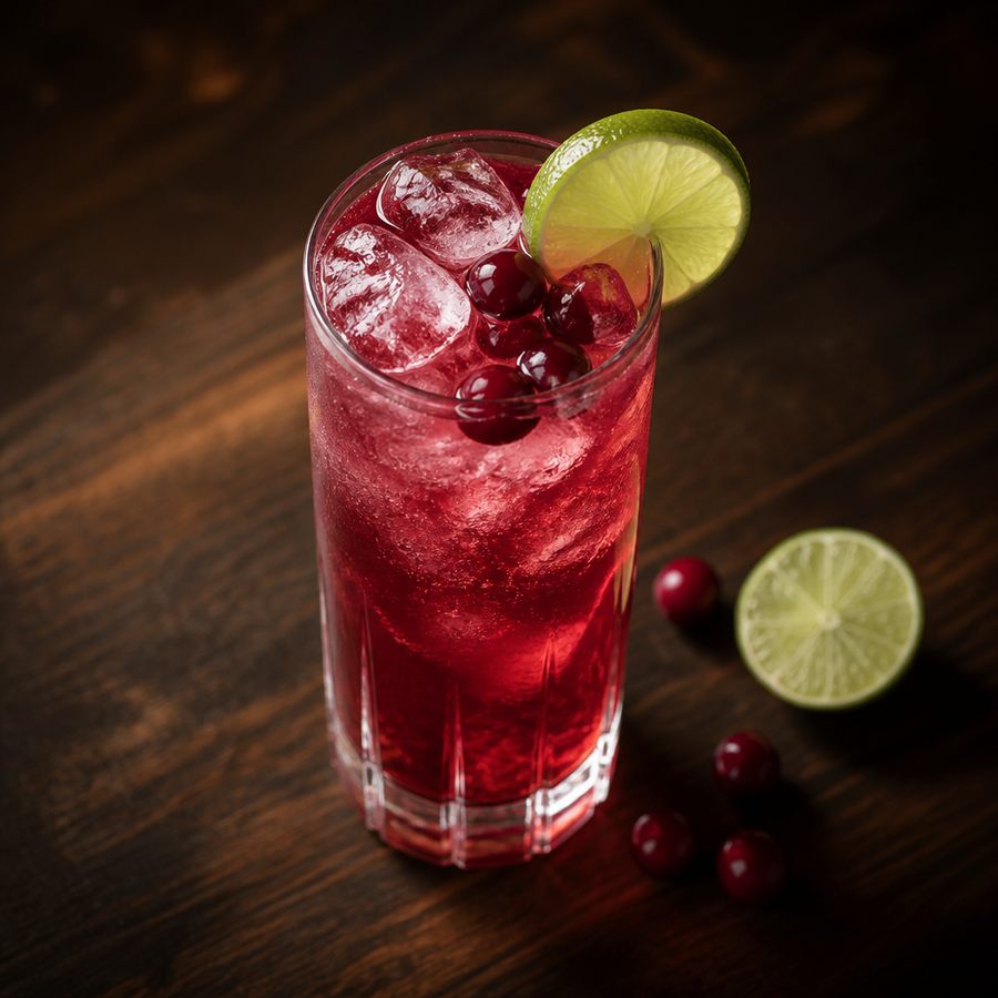 Cranberry Collins สูตรค็อกเทล