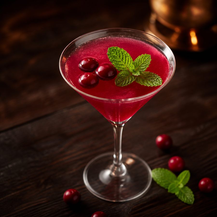 Cranberry & Mint Cocktail συνταγή κοκτέιλ