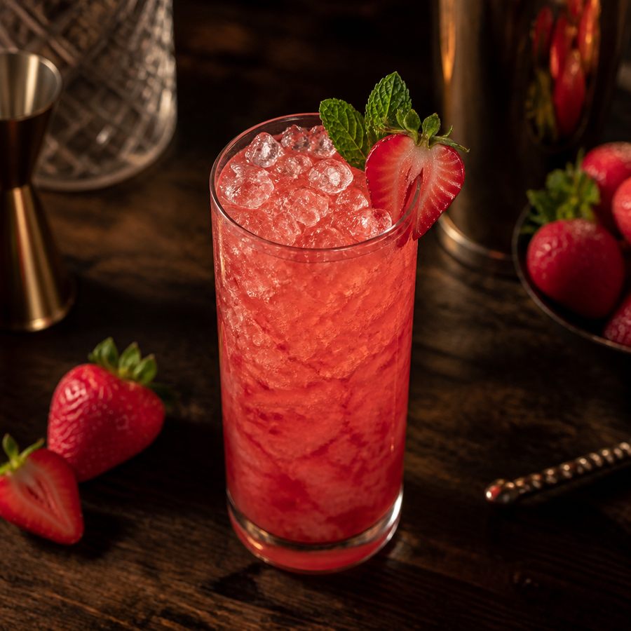 ricetta del cocktail Crushed Strawberry Fizz