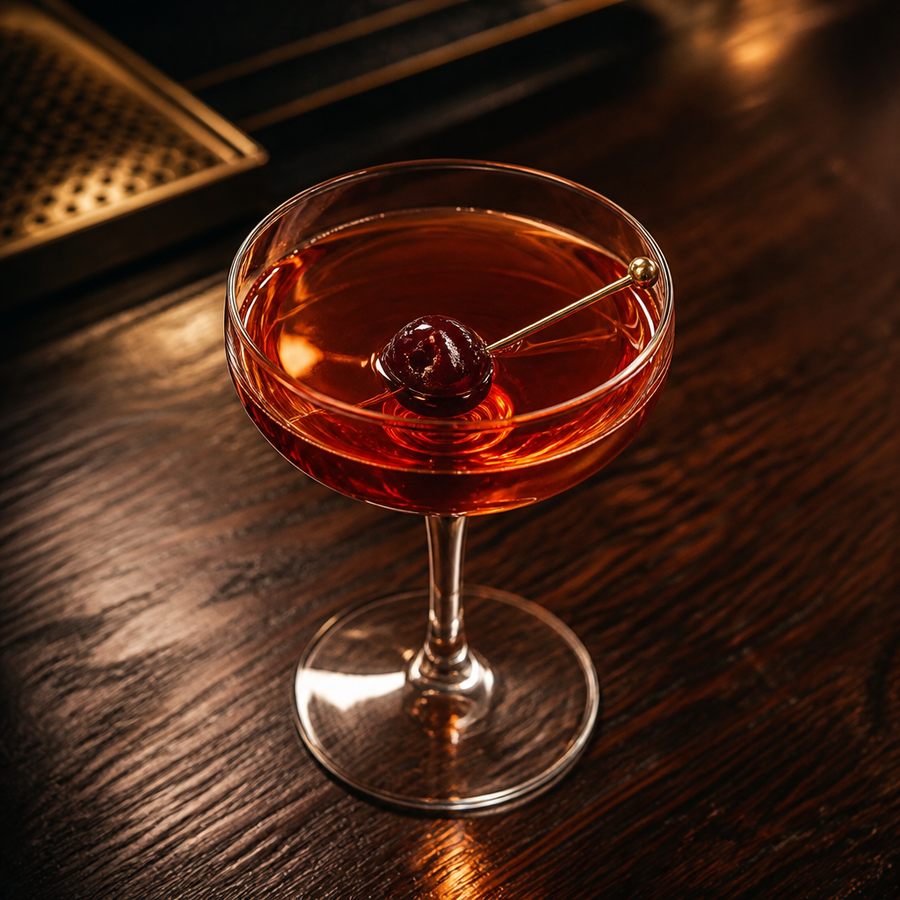 D's Red Brandy Manhattan cocktail opskrift