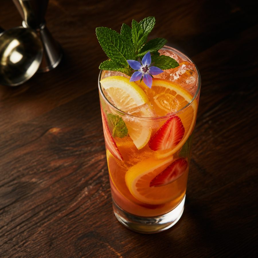 Difford's Fruit Cup No.1 (מבוסס ג'ין ודומה ל-Pimm's Cup) מתכון קוקטייל