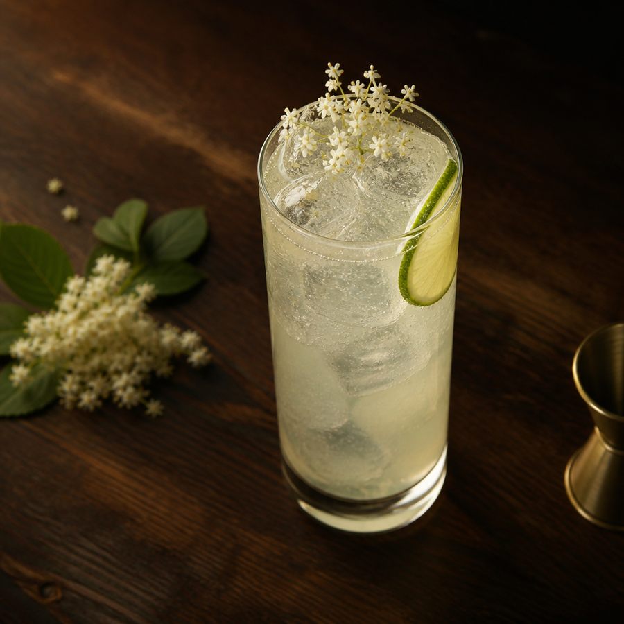 Elderflower Spritz cocktail opskrift