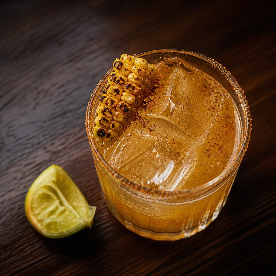 Elote Old Fashioned cocktail-resepti
