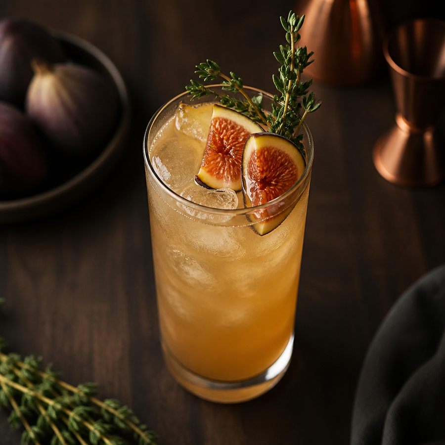 receta del cóctel Figgy Thyme