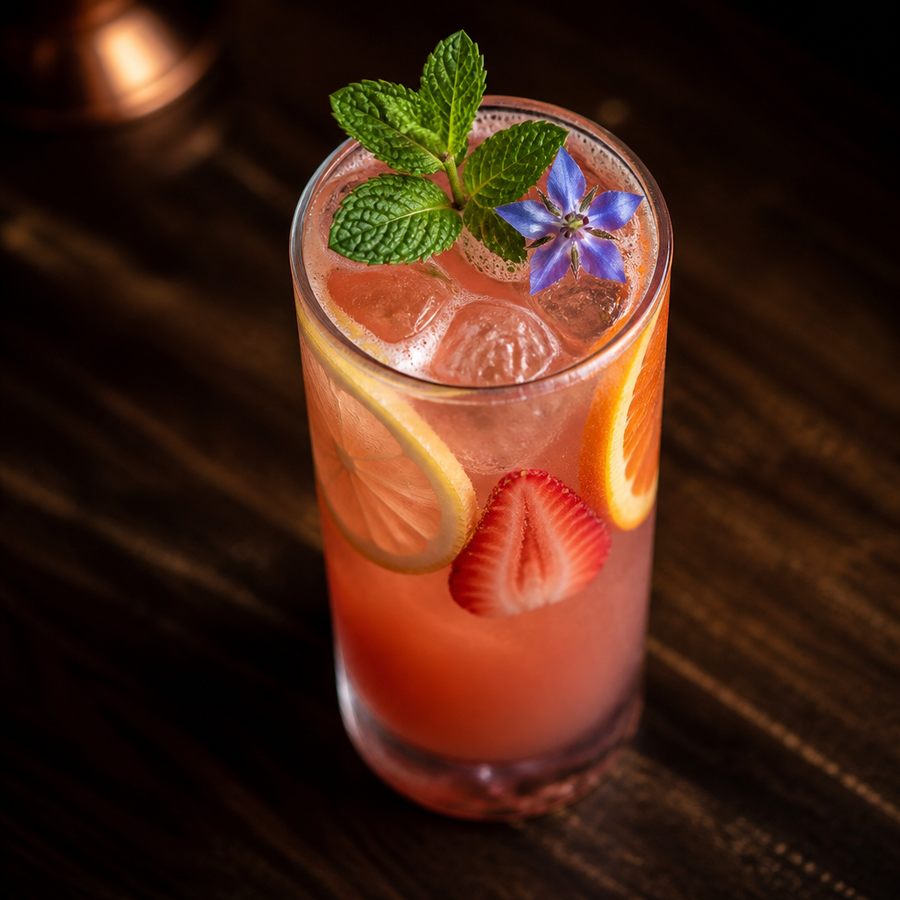 Genever Fruit Cup (Difford's Cup No.12) สูตรค็อกเทล