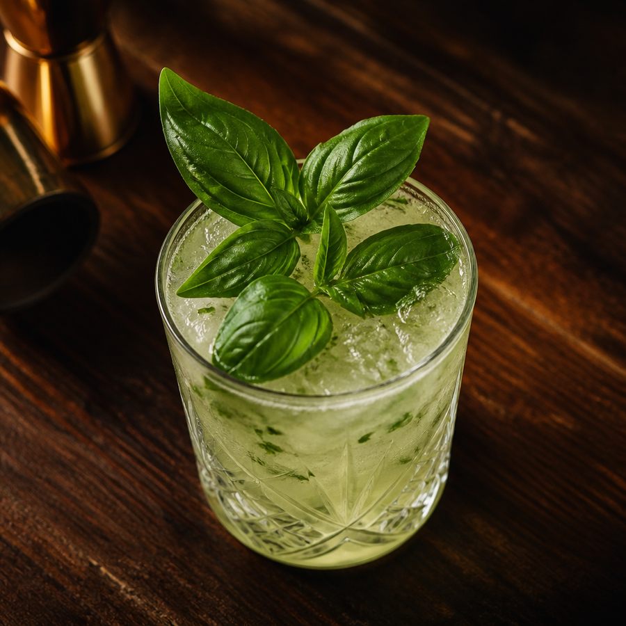 Gin Basil Smash resep koktail