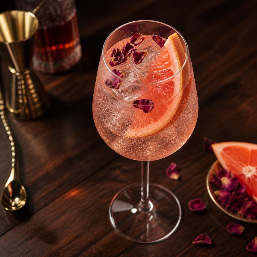 Grapefruit & Rose Seltz Cocktail Rezept