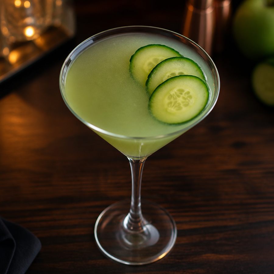 Green Apple & Cucumber Martini สูตรค็อกเทล