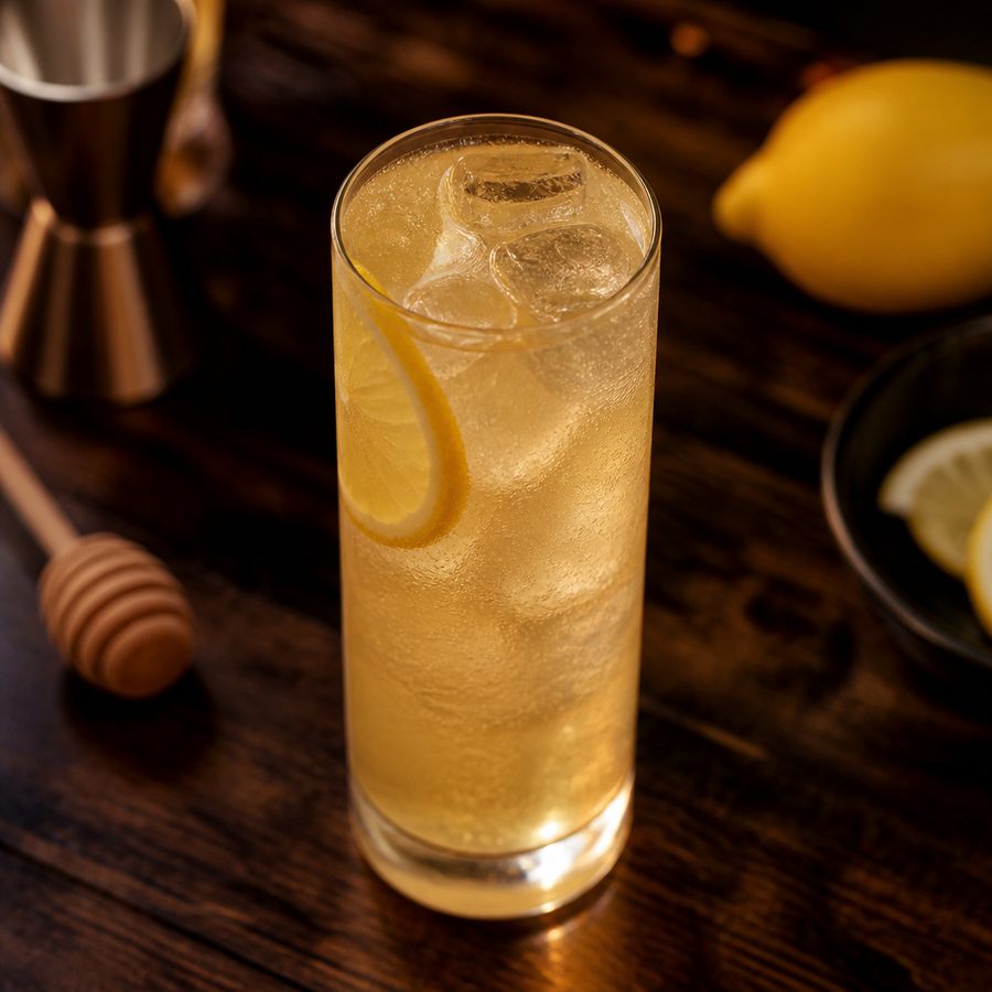 Honey Vodka Collins สูตรค็อกเทล