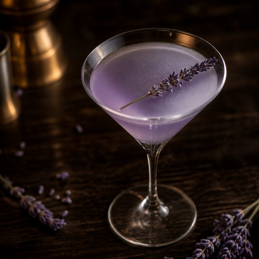 Jasmine's Lavender Elderflower Martini cocktail opskrift
