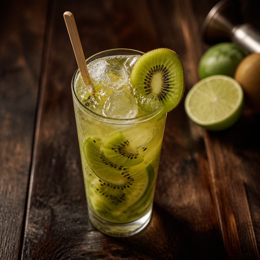 Kiwi Caipirinha สูตรค็อกเทล