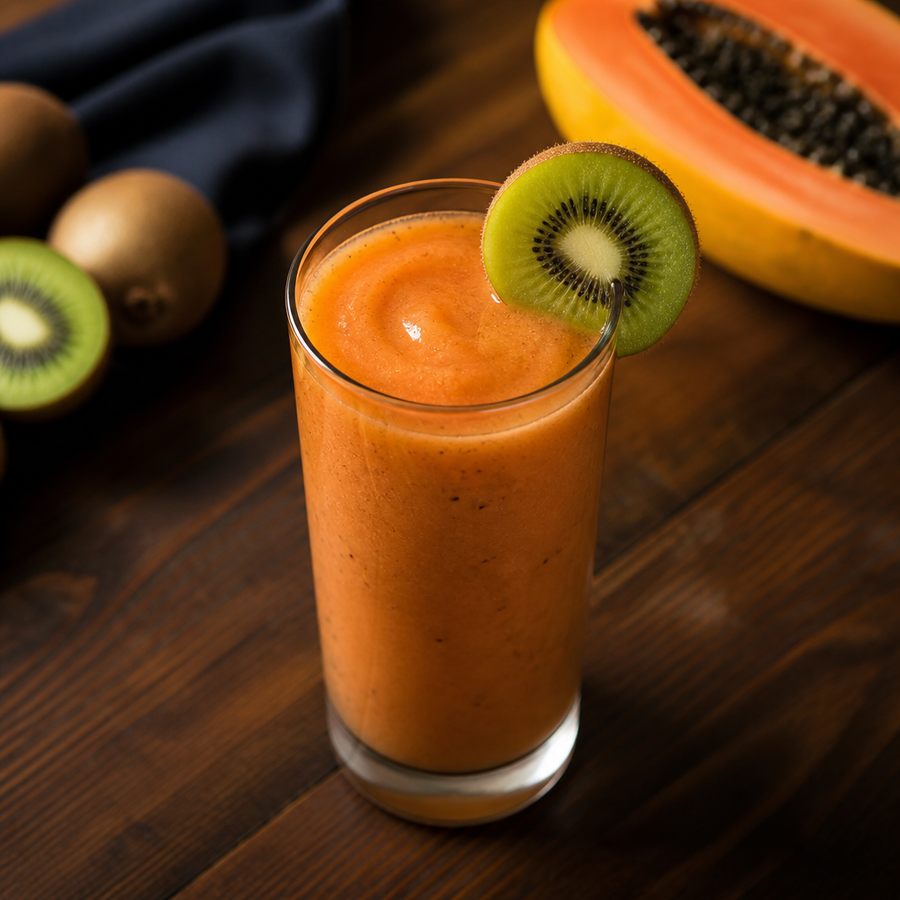 Kiwi Papaya Smoothie cocktail opskrift