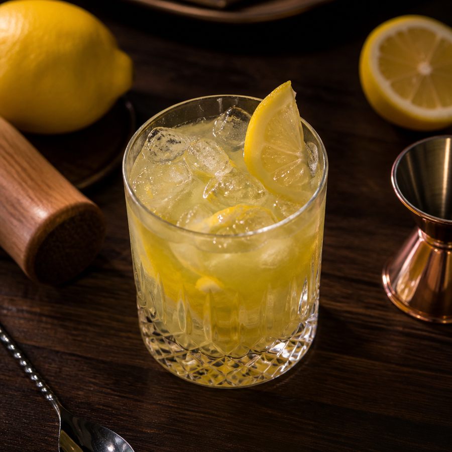 Lemon Caipirovska cocktailrecept