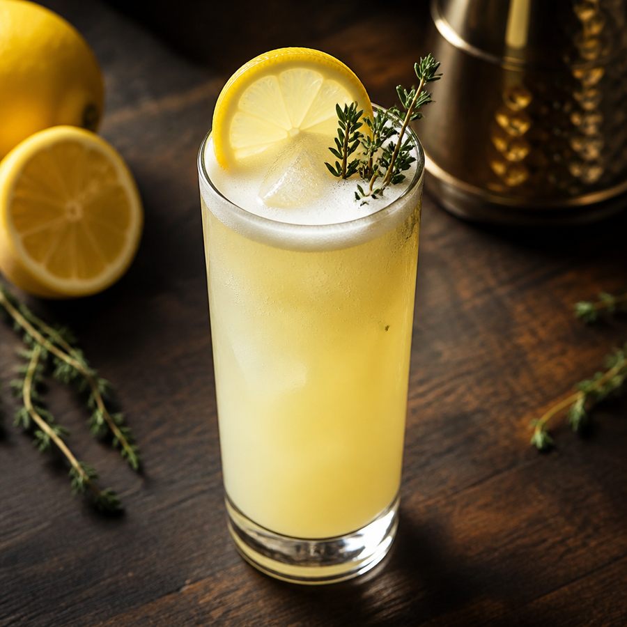 Limoncello Gin Fizz cocktail opskrift