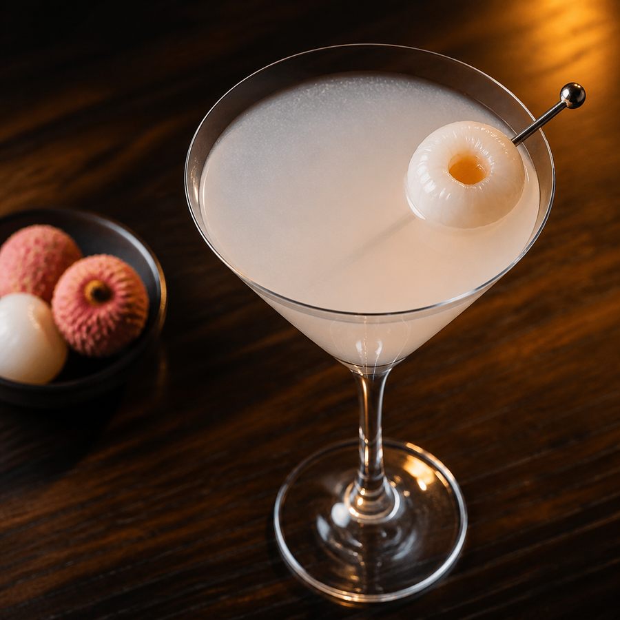 Lychee Martini cocktail opskrift