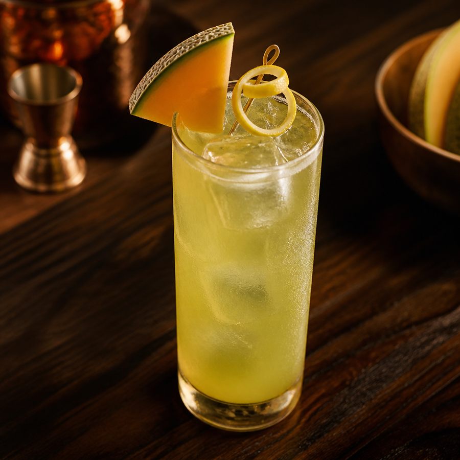 receta del cóctel Melon Maple Fizz