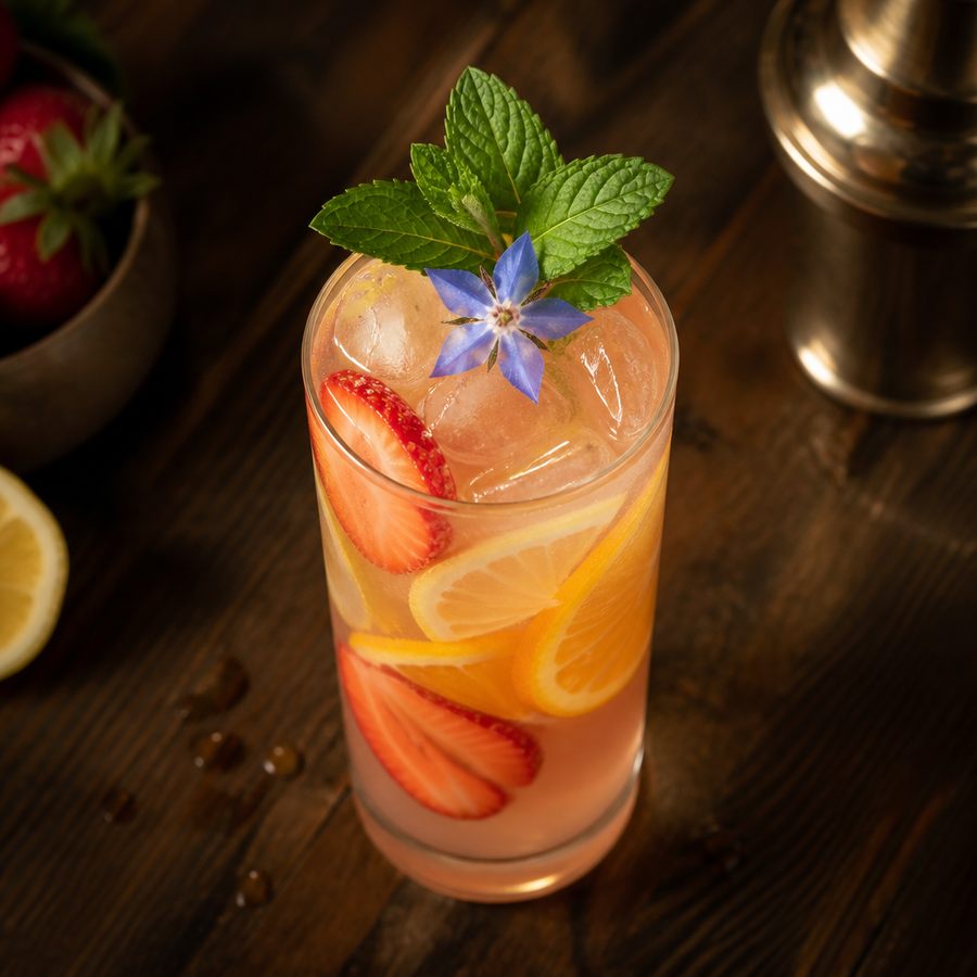 Old Tom Gin Fruit Cup (Difford's Cup No.11) สูตรค็อกเทล