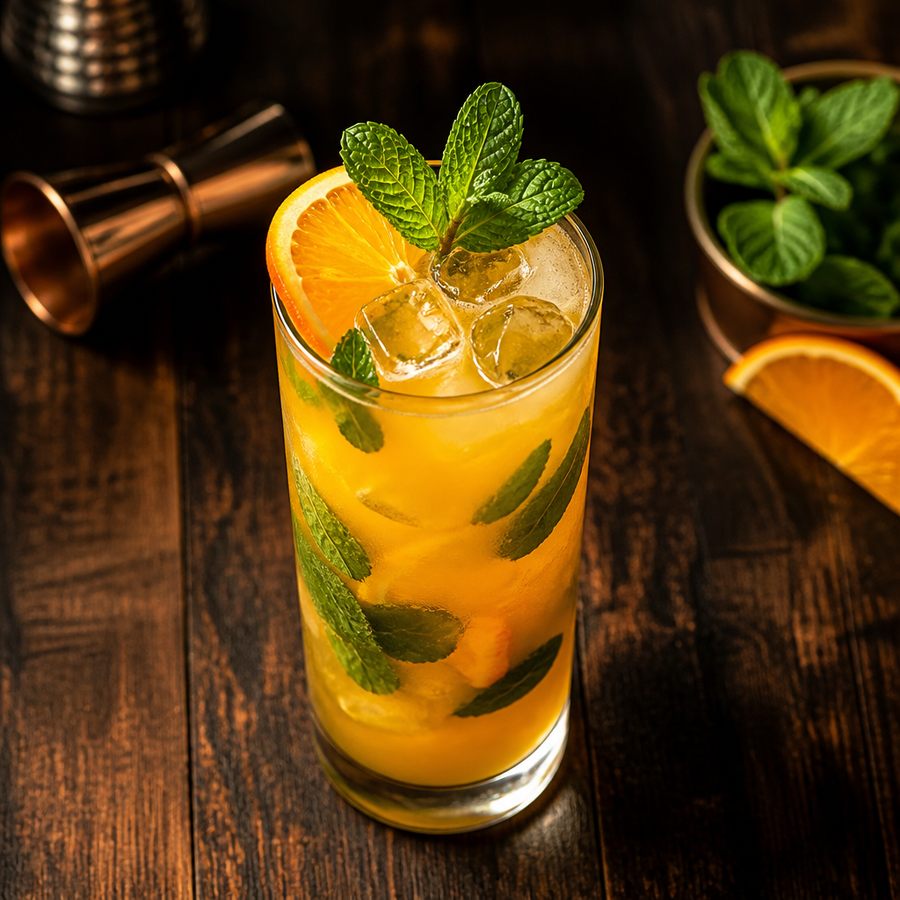 Orange Mojito cocktail opskrift