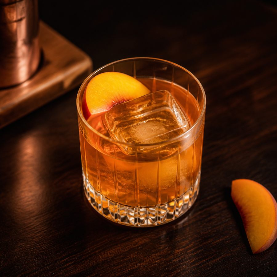 Peach Old-fashioned (Wisconsin-style) สูตรค็อกเทล