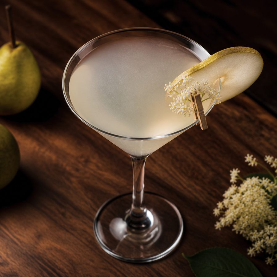 Pear & Elderflower Martini สูตรค็อกเทล