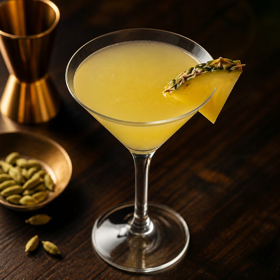 Pineapple & Cardamom 'Martini' Cocktail Rezept