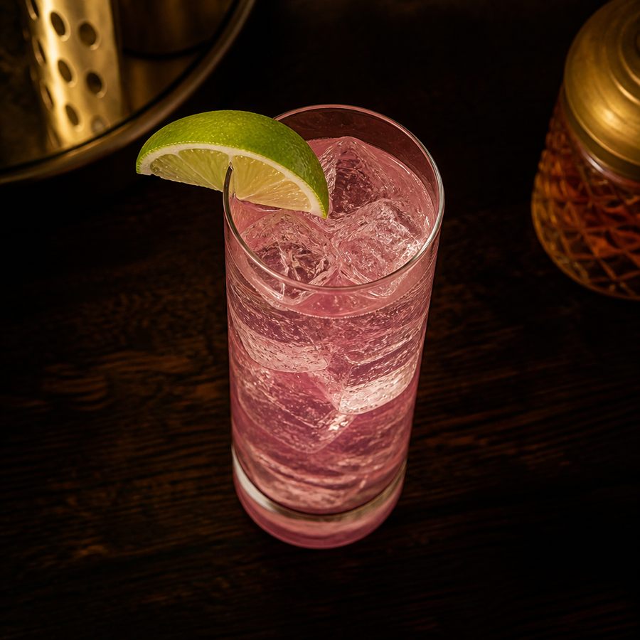 Pink Gin & Tonic cocktail opskrift
