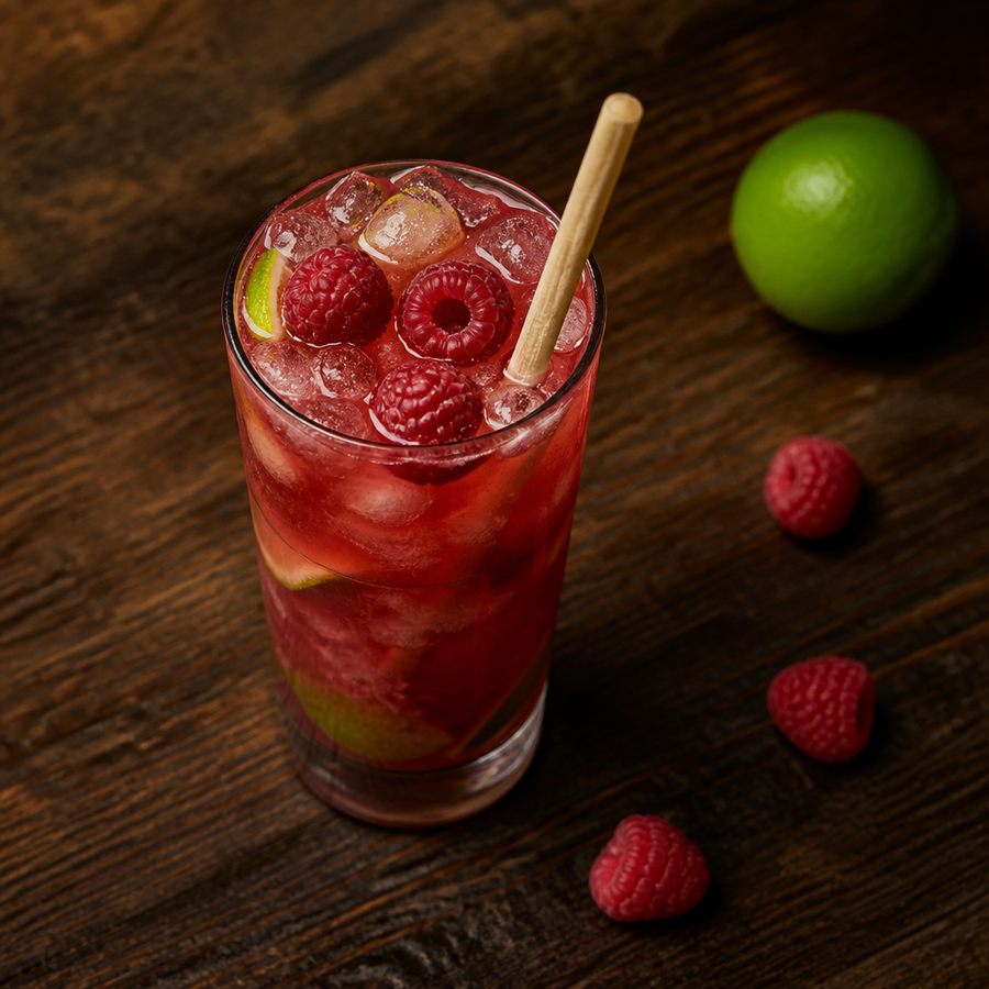 Raspberry Caipirinha kokteili retsept